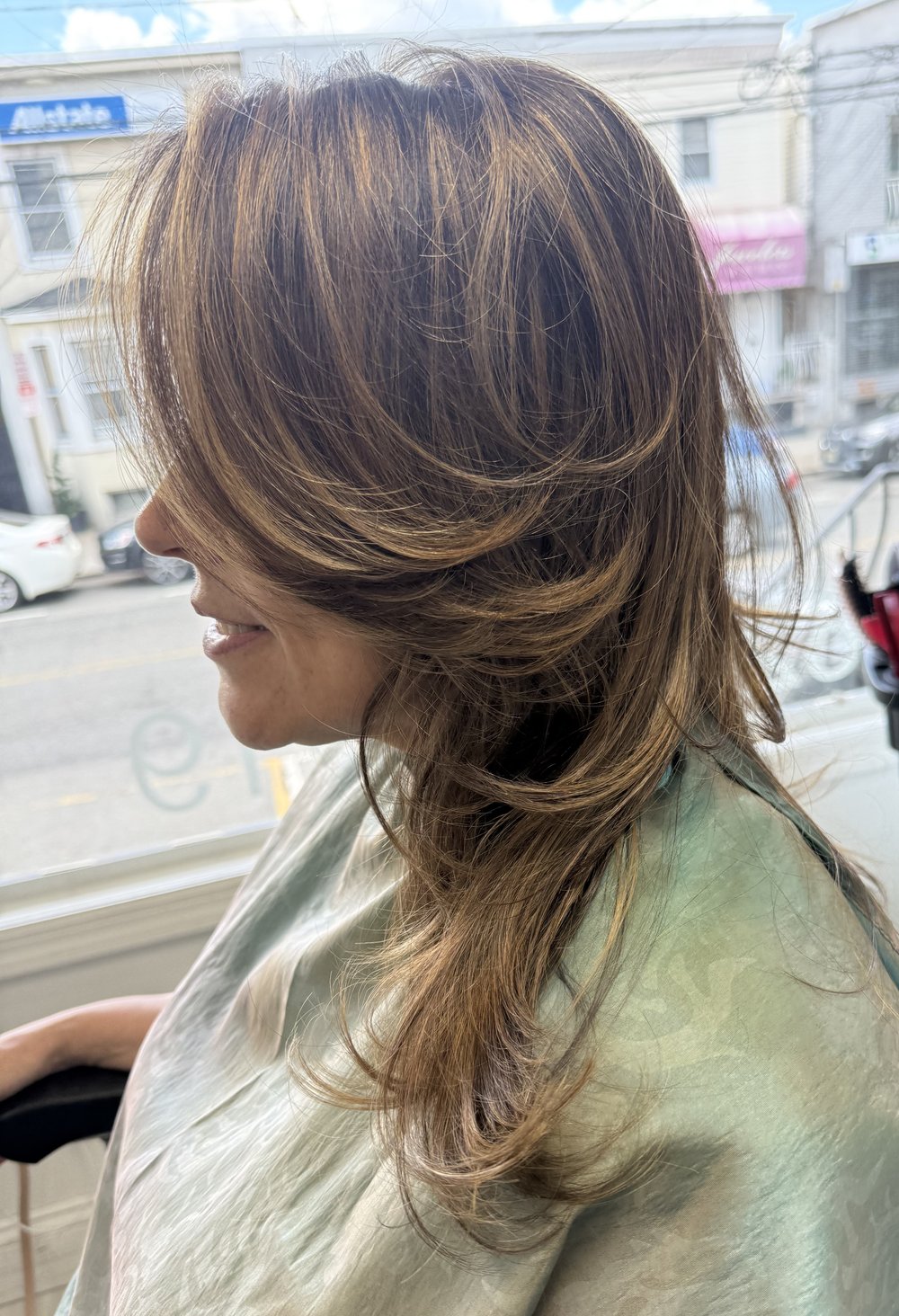 Bronde shag curtain bangs — Lush Atelier Beauty Salon
