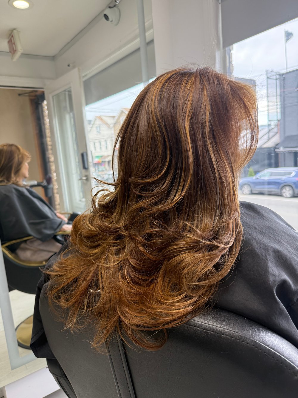 Brunette layers flipped — Lush Atelier Beauty Salon