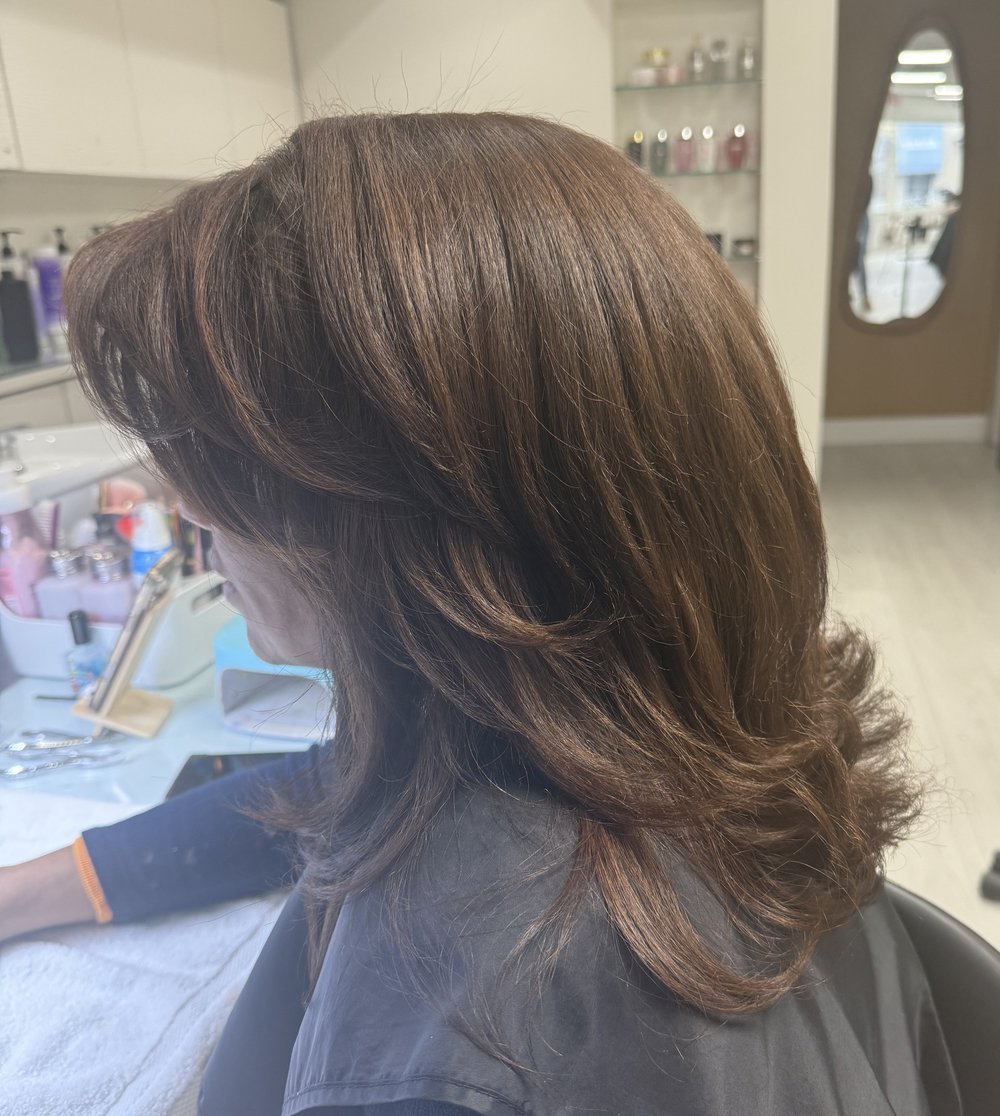 Chestnut volume blowout — Lush Atelier Beauty Salon