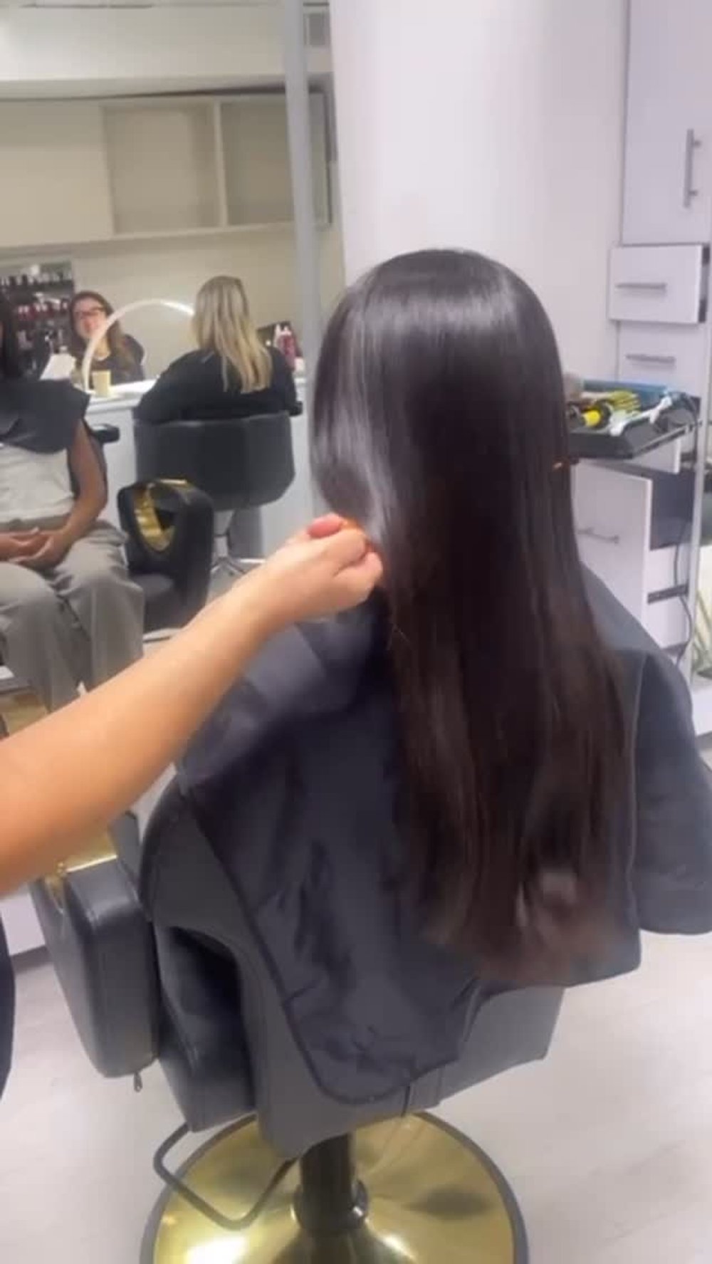 Sleek dark brown long — Lush Atelier Beauty Salon