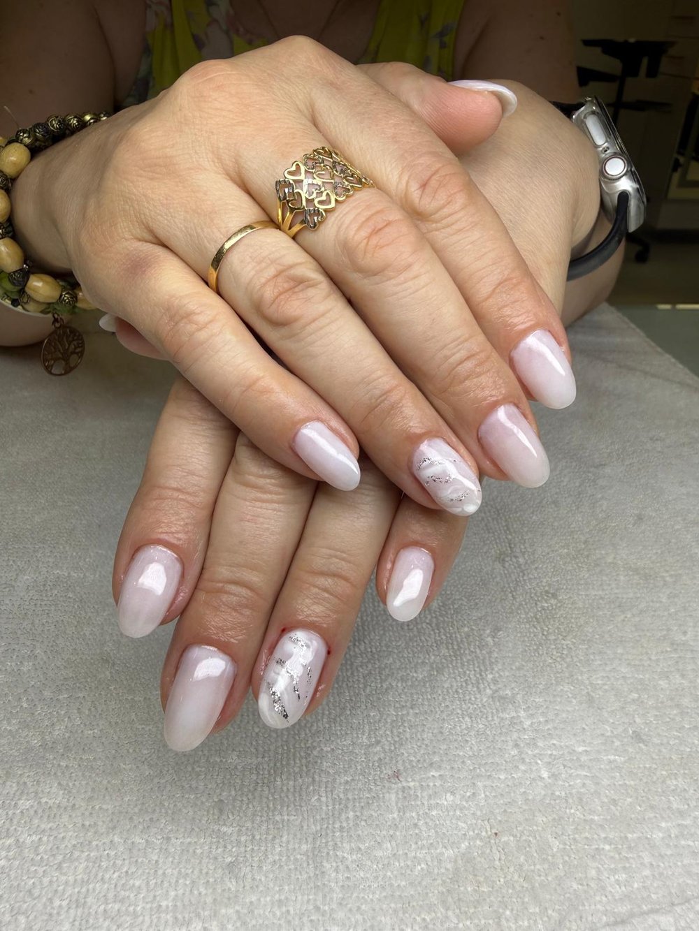 White silver foil marble — Lush Atelier Beauty Salon